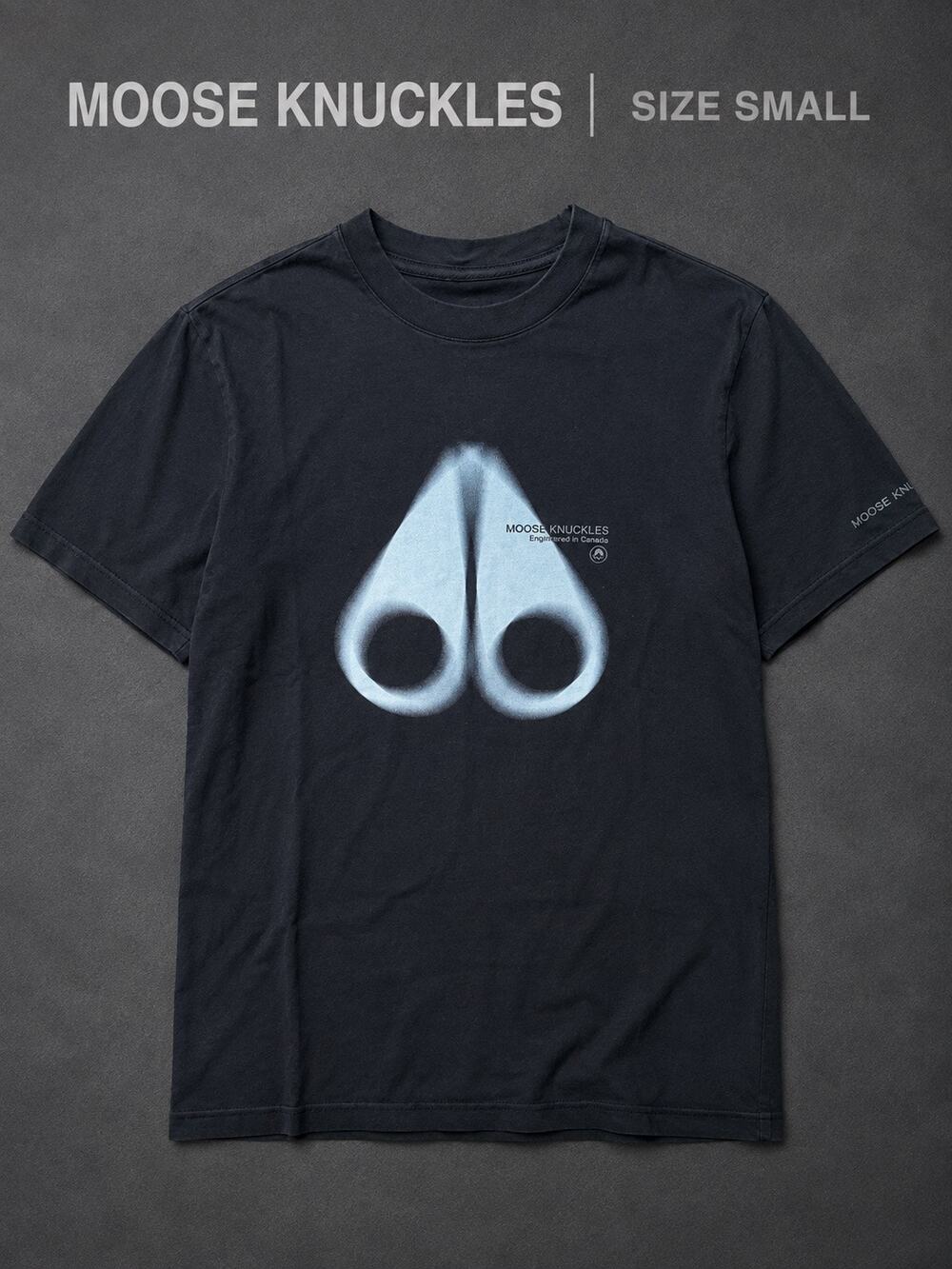 Moose Knuckles Black MOOSE Graphic Tee Size Small